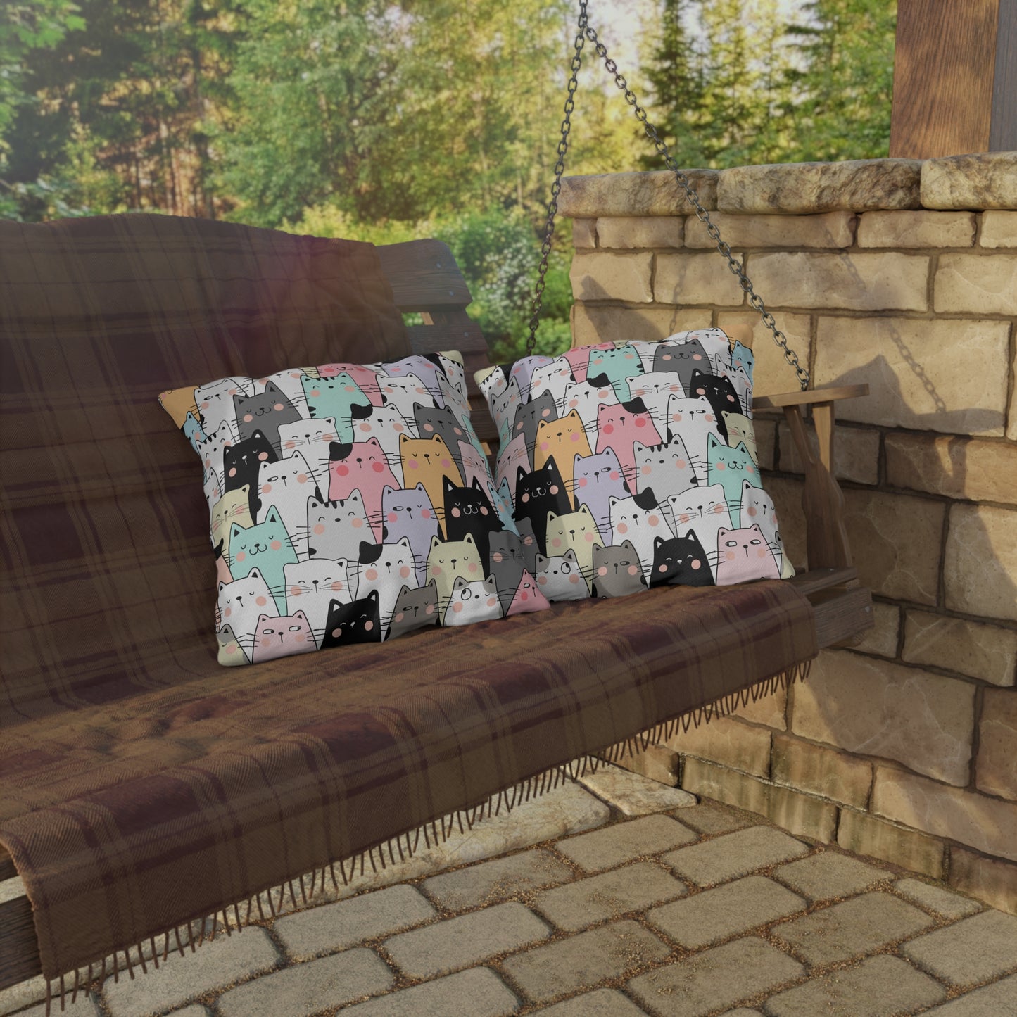 Lots of Cats Outdoor Pillows