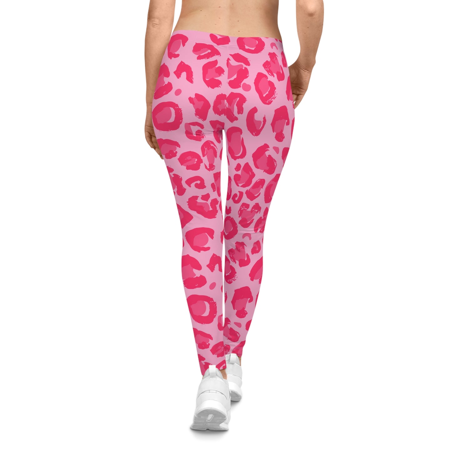 Women's Pink Cheetah Casual Leggings