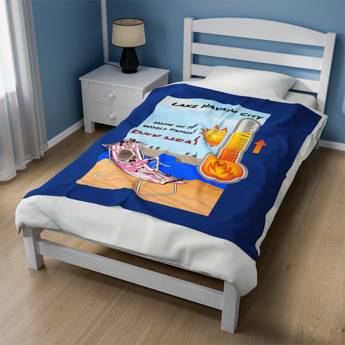 Plush Blanket - World Famous Lake Havasu Dry Heat Design