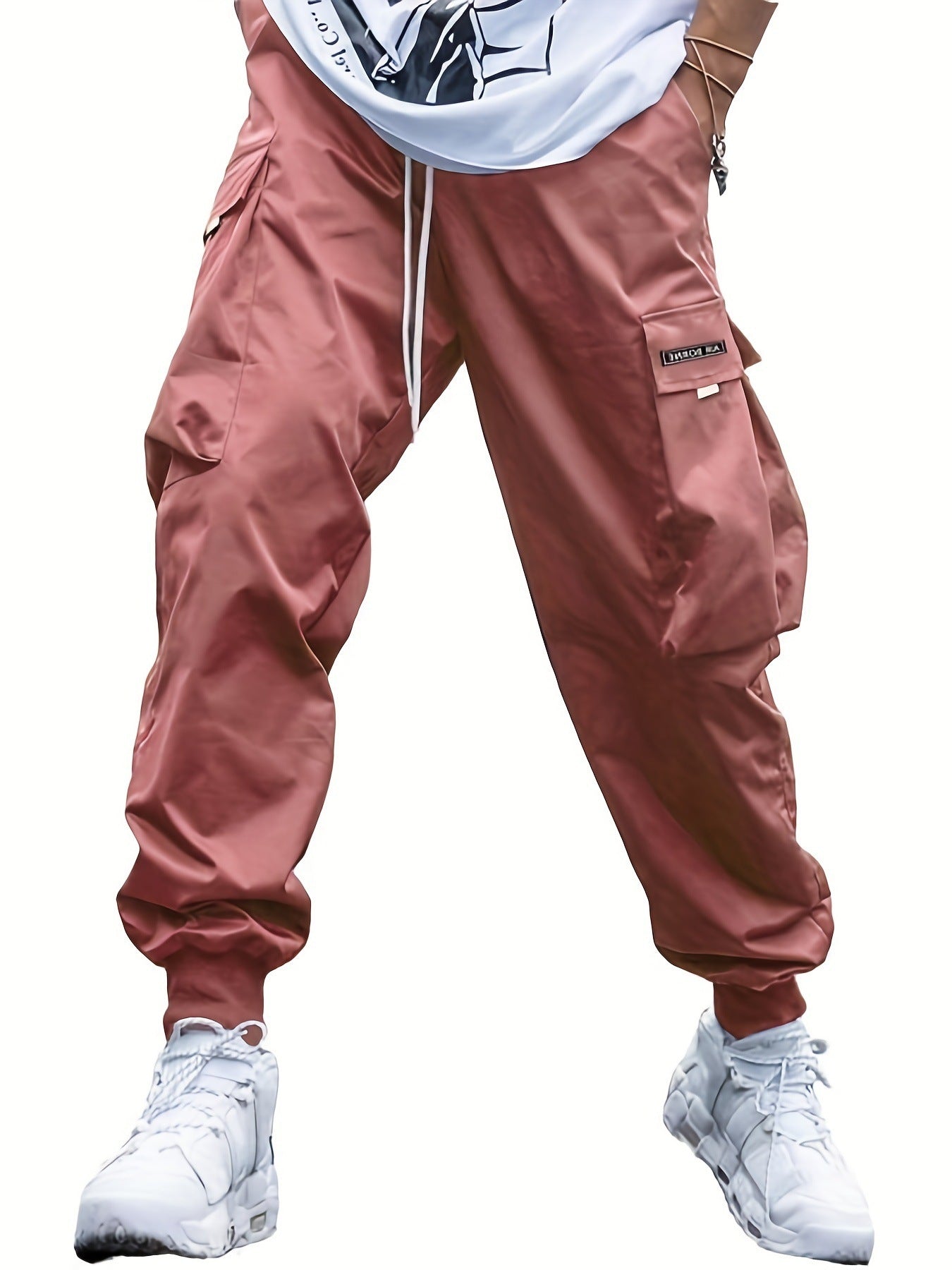 Back view of UrbanFlex cargo pants with reinforced seams and pockets 