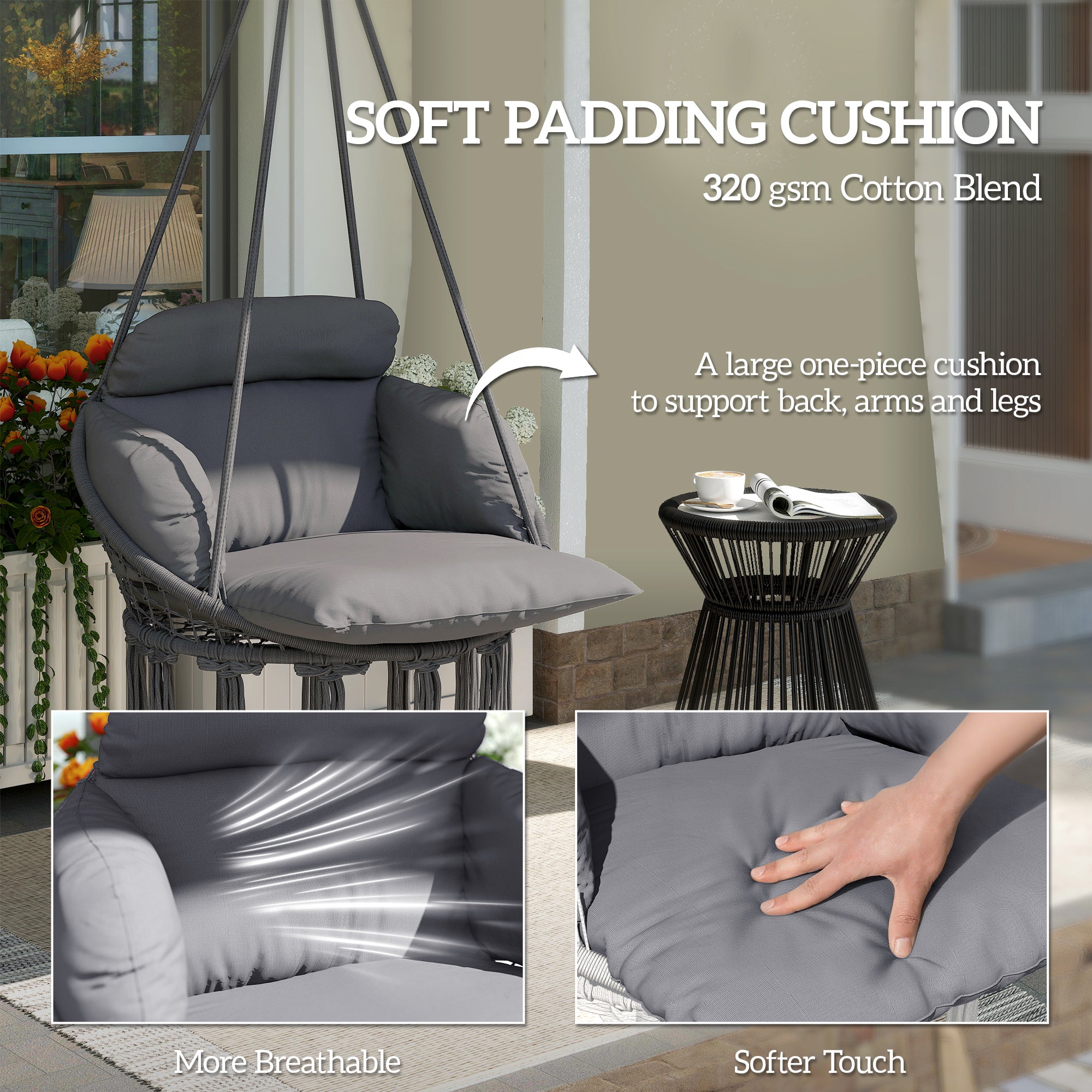 Luxury Hammock Swing Chair | Indoor & Outdoor Hanging Seat