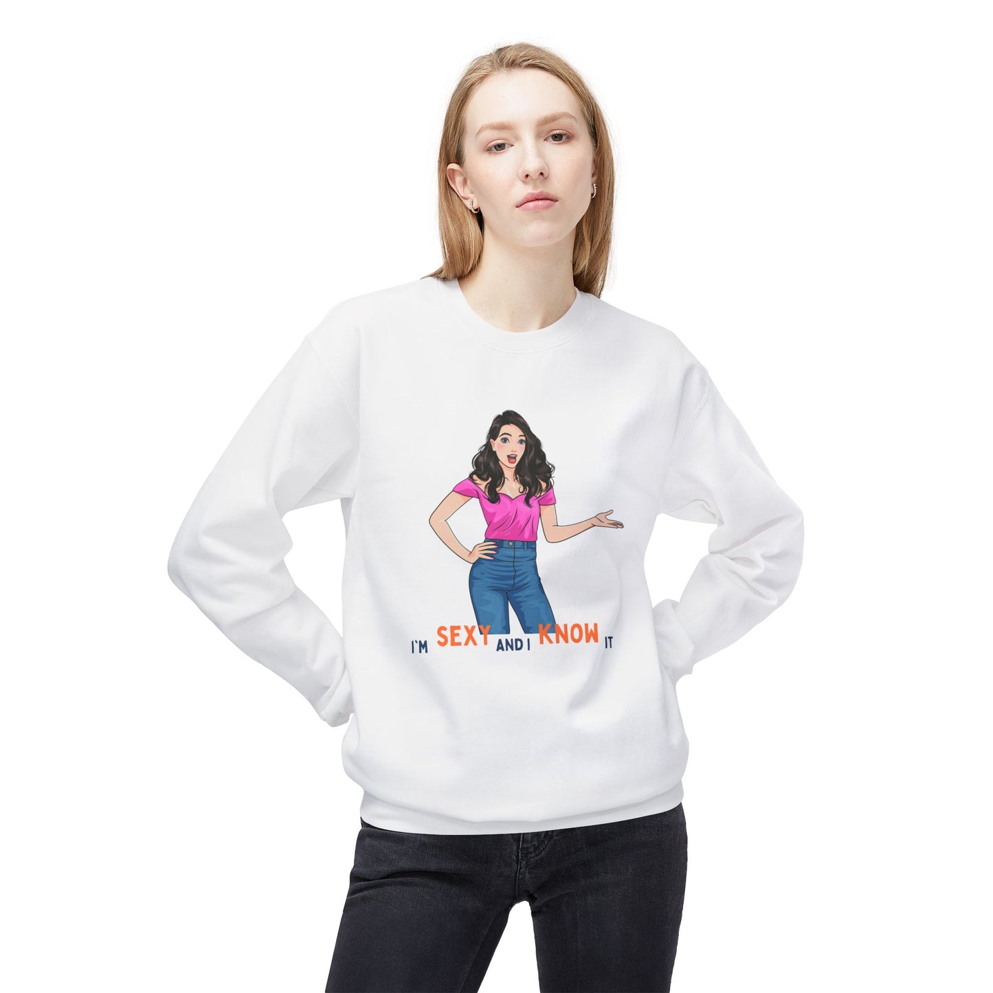 I'm Sexy and I Know It Fleece Crewneck Sweatshirt