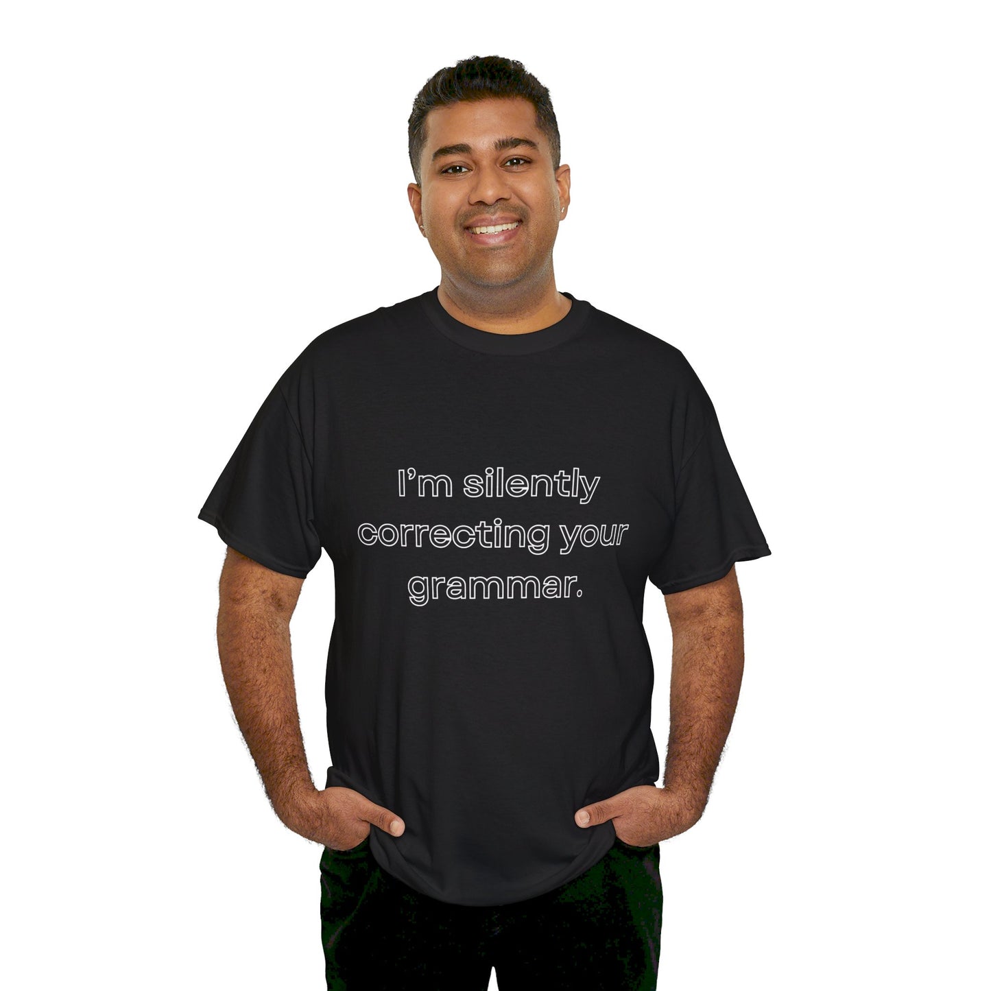 I'm Silently Correcting Your Grammar Heavy Cotton Tee