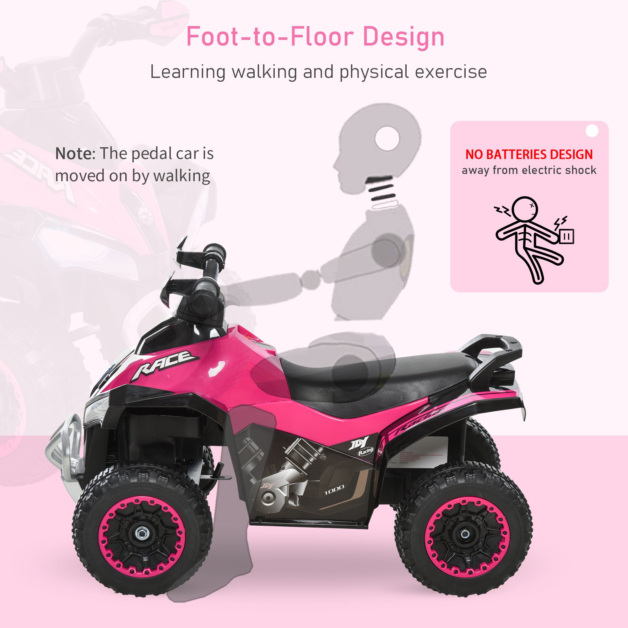 Pink Toddler Push Car
