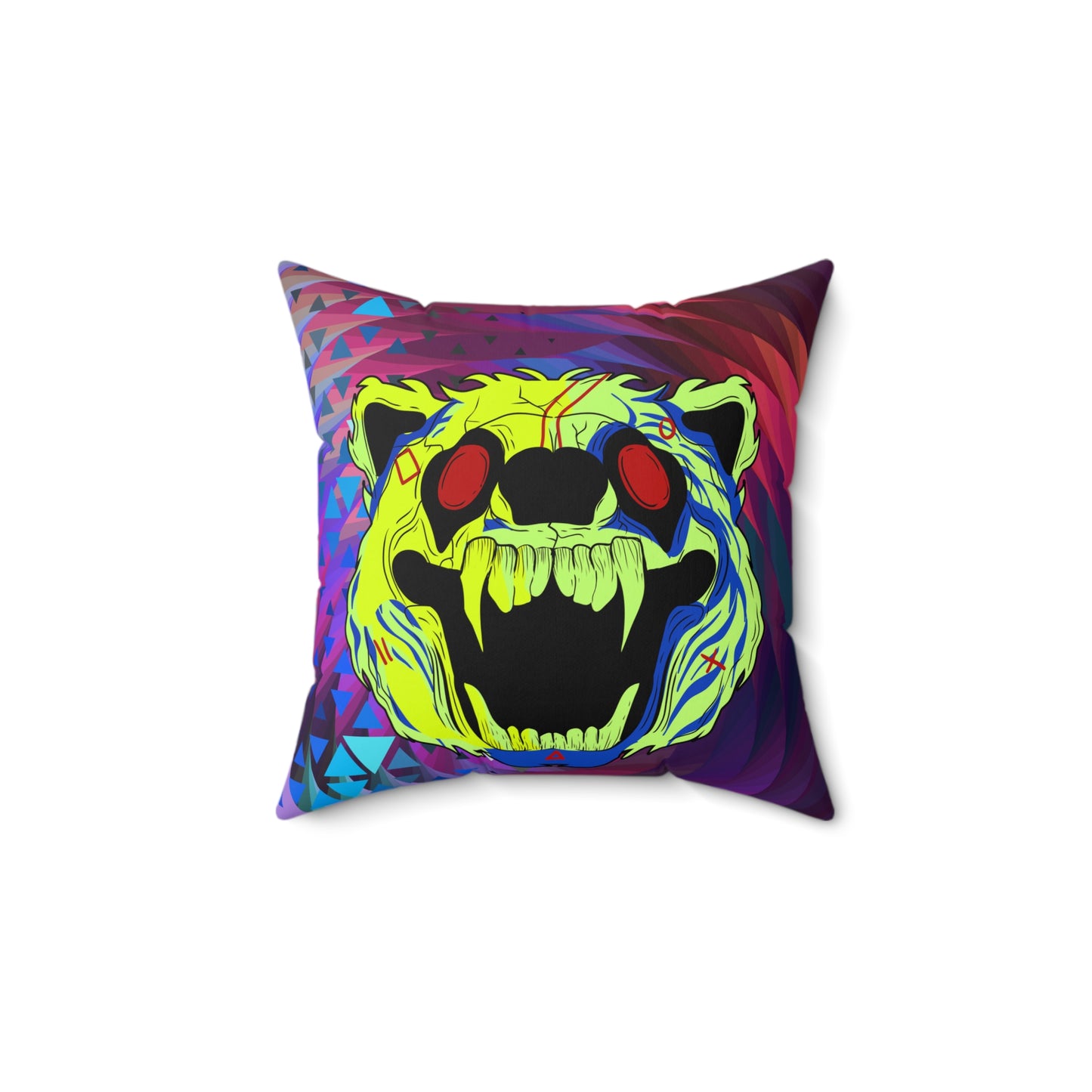 Cyberpunk Bear Art Pillow