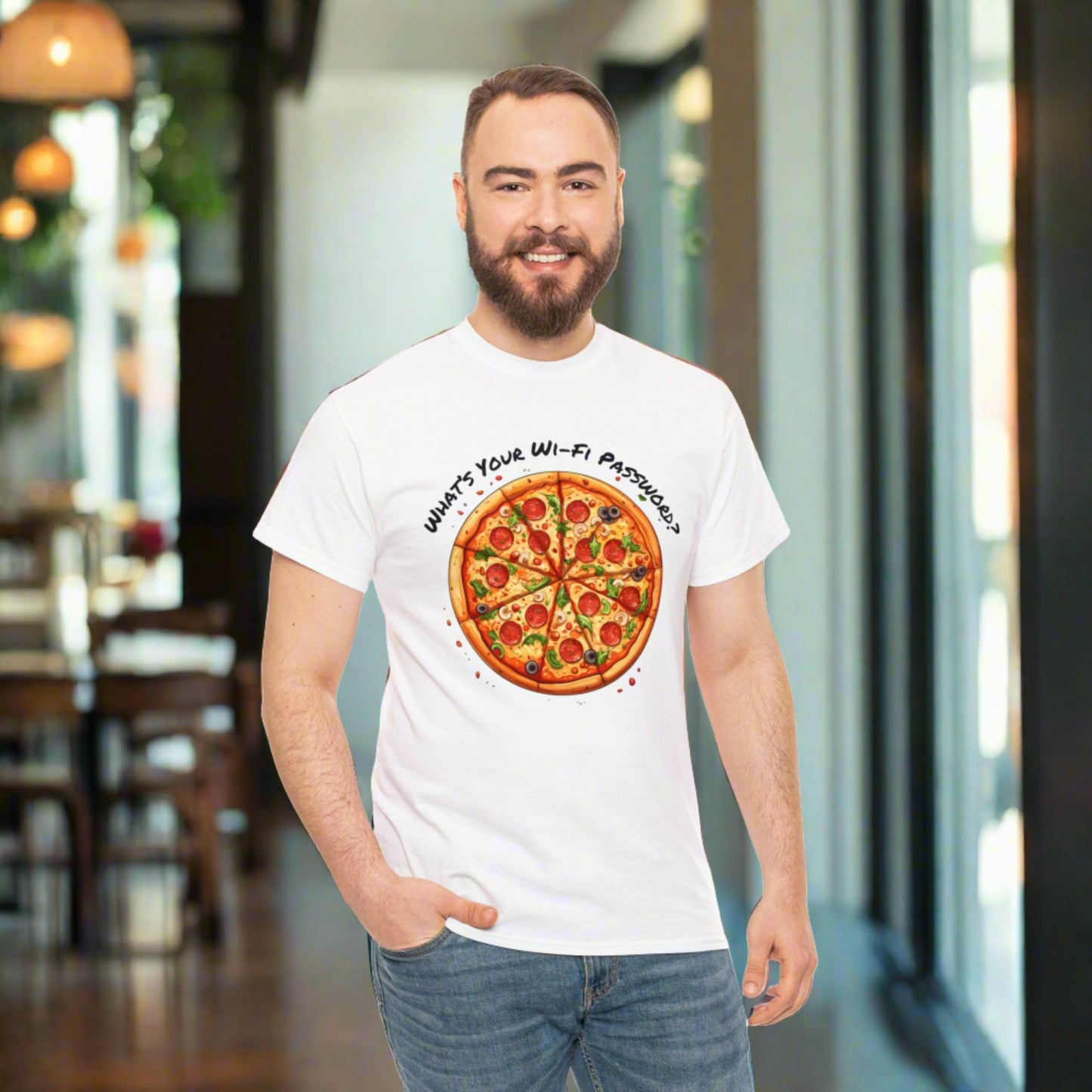 Wi-Fi Pizza Heavy Cotton Tee