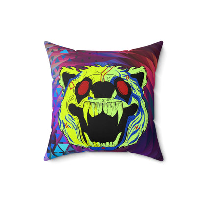 Cyberpunk Bear Art Pillow