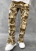 Streetwear stacked pants designed for slim fit and trendy layering