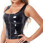 Women's Sexy Leather Zipper Vest