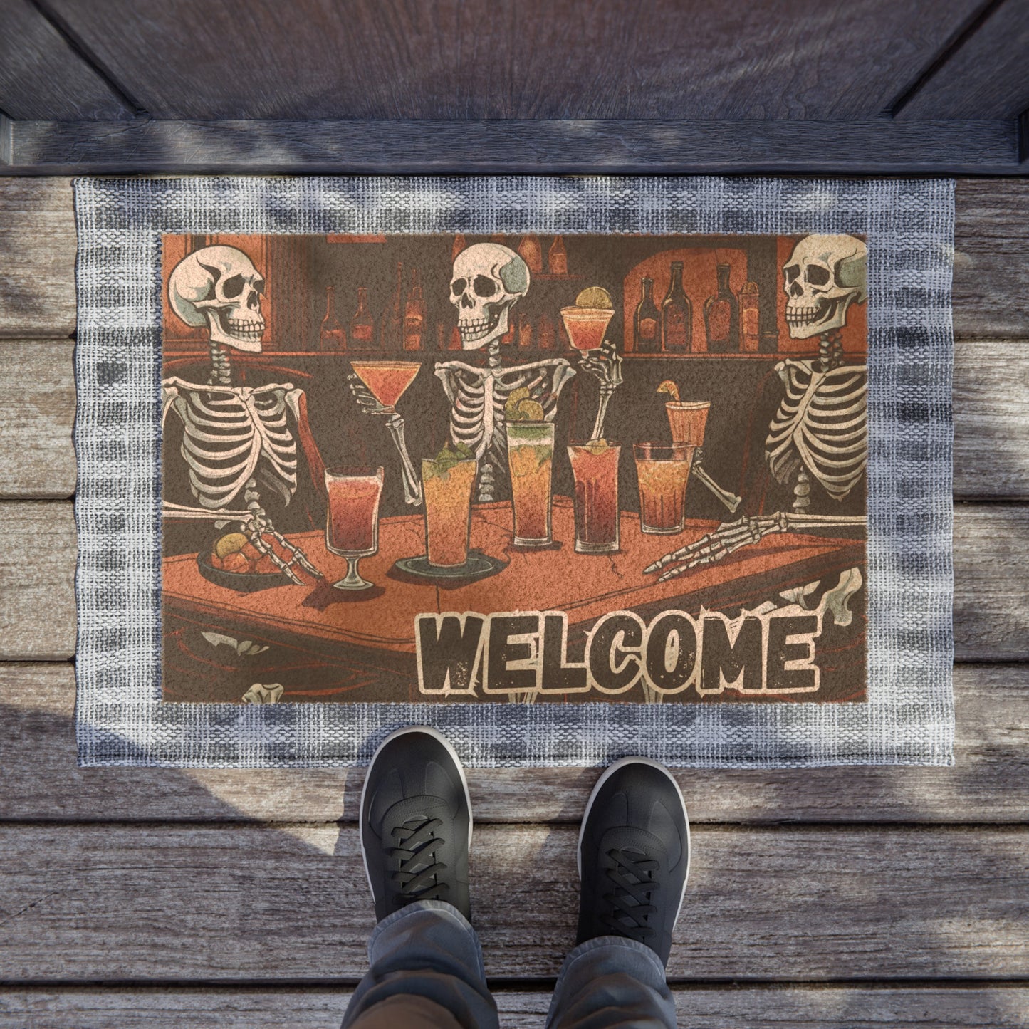 Skeleton Party Welcome Doormat