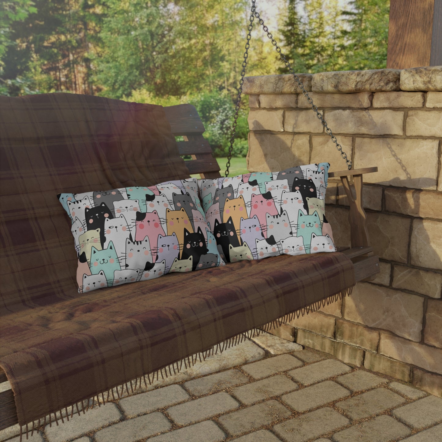 Lots of Cats Outdoor Pillows