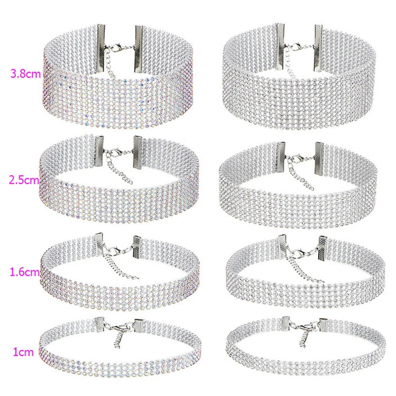 Midnight Edge Rhinestone Choker