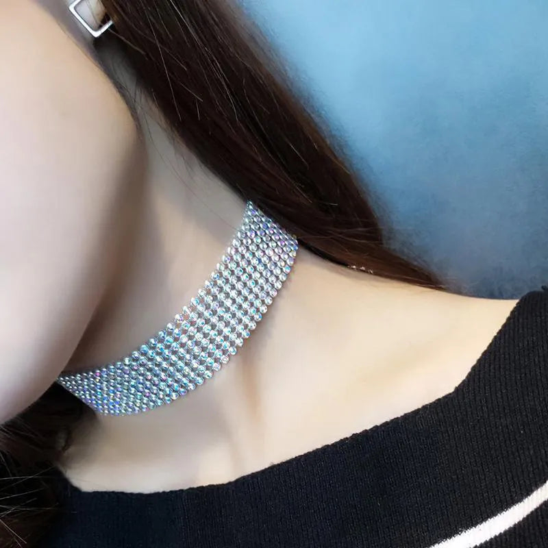Midnight Edge Rhinestone Choker