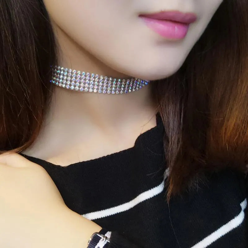 Midnight Edge Rhinestone Choker