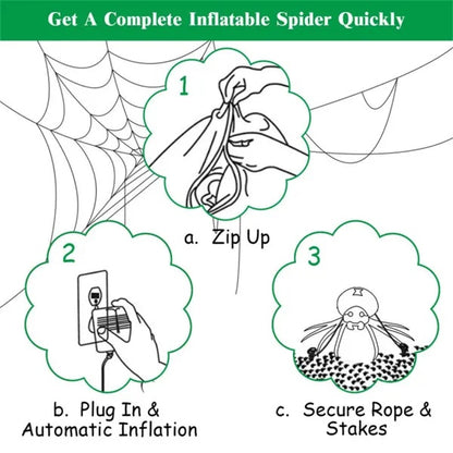 6FT Giant Inflatable Spider – Creepy-Crawly Halloween Yard Decor