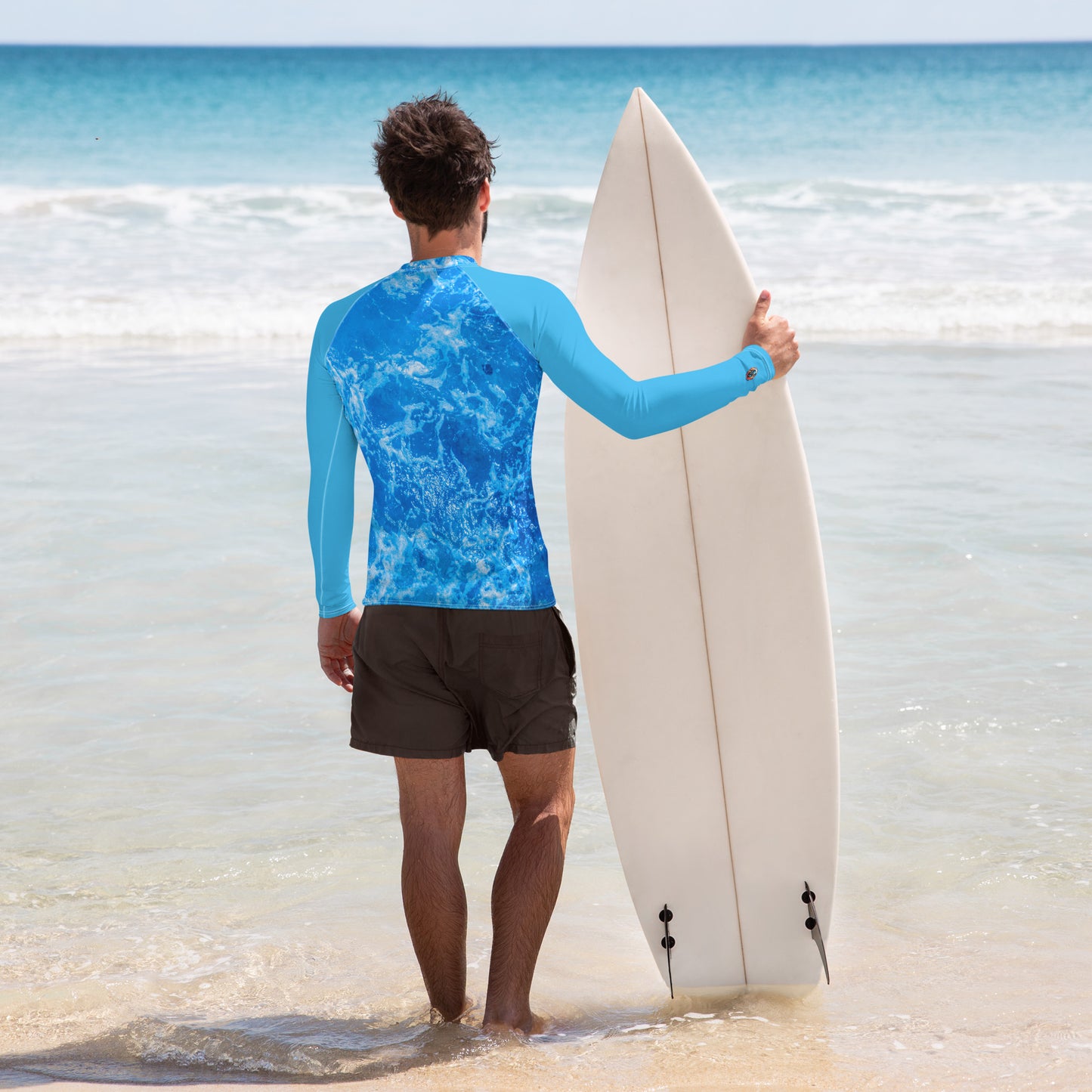 Men's Aqua Ripples Rash Guard