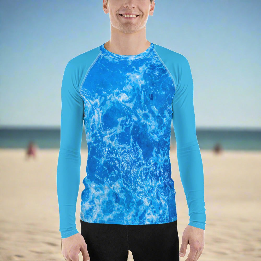 Men's Aqua Ripples Rash Guard