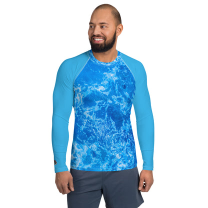 Men's Aqua Ripples Rash Guard