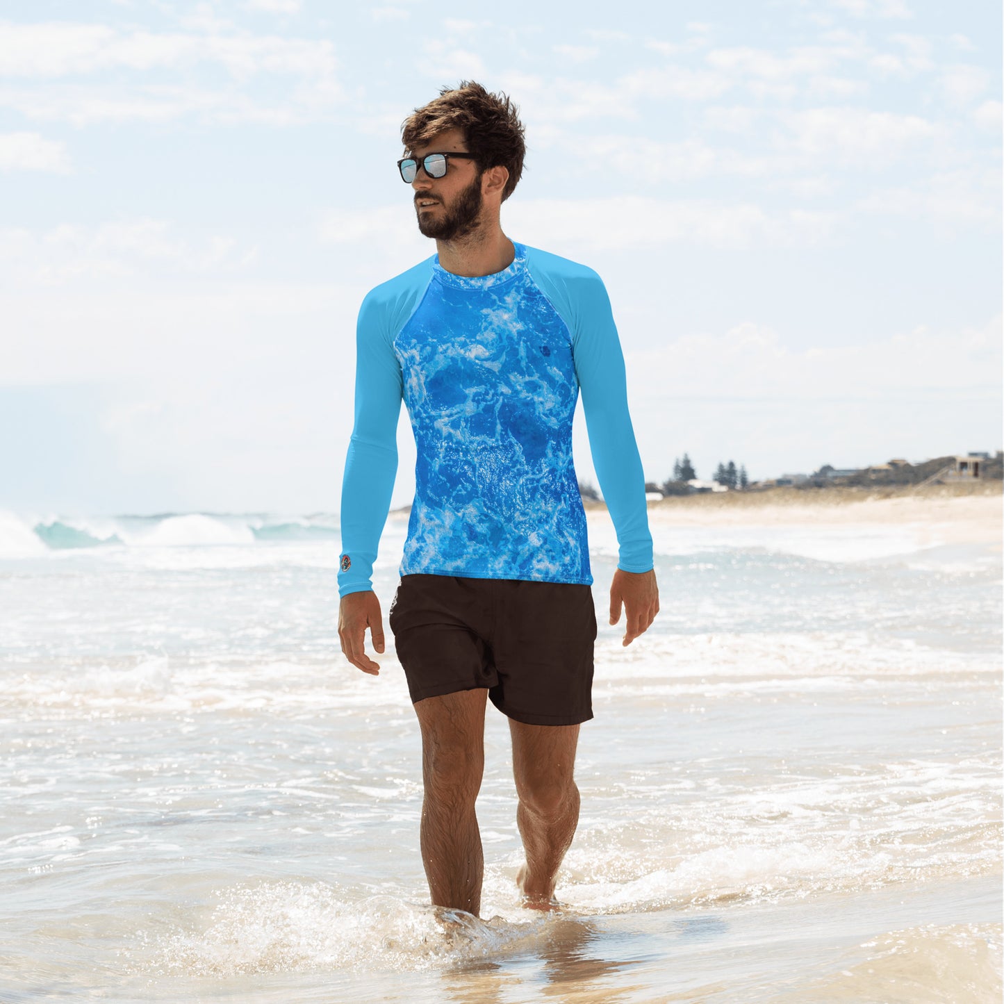 Men's Aqua Ripples Rash Guard