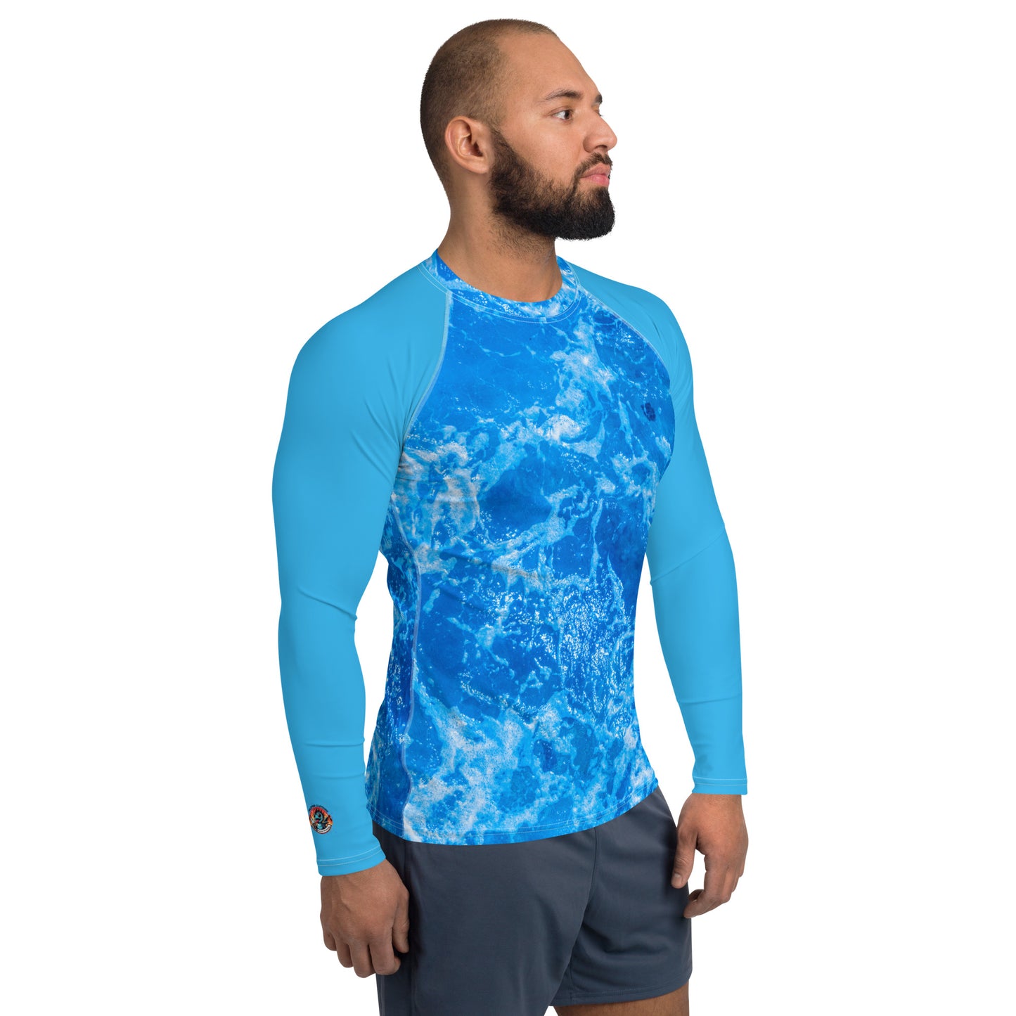 Men's Aqua Ripples Rash Guard