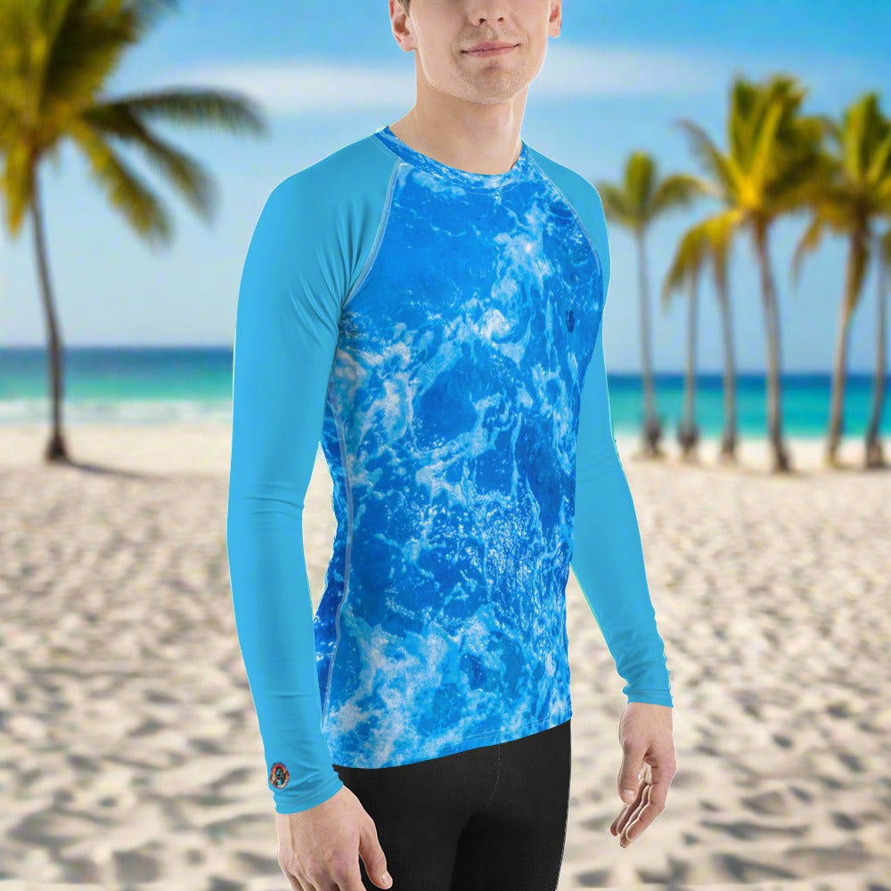 Men's Aqua Ripples Rash Guard