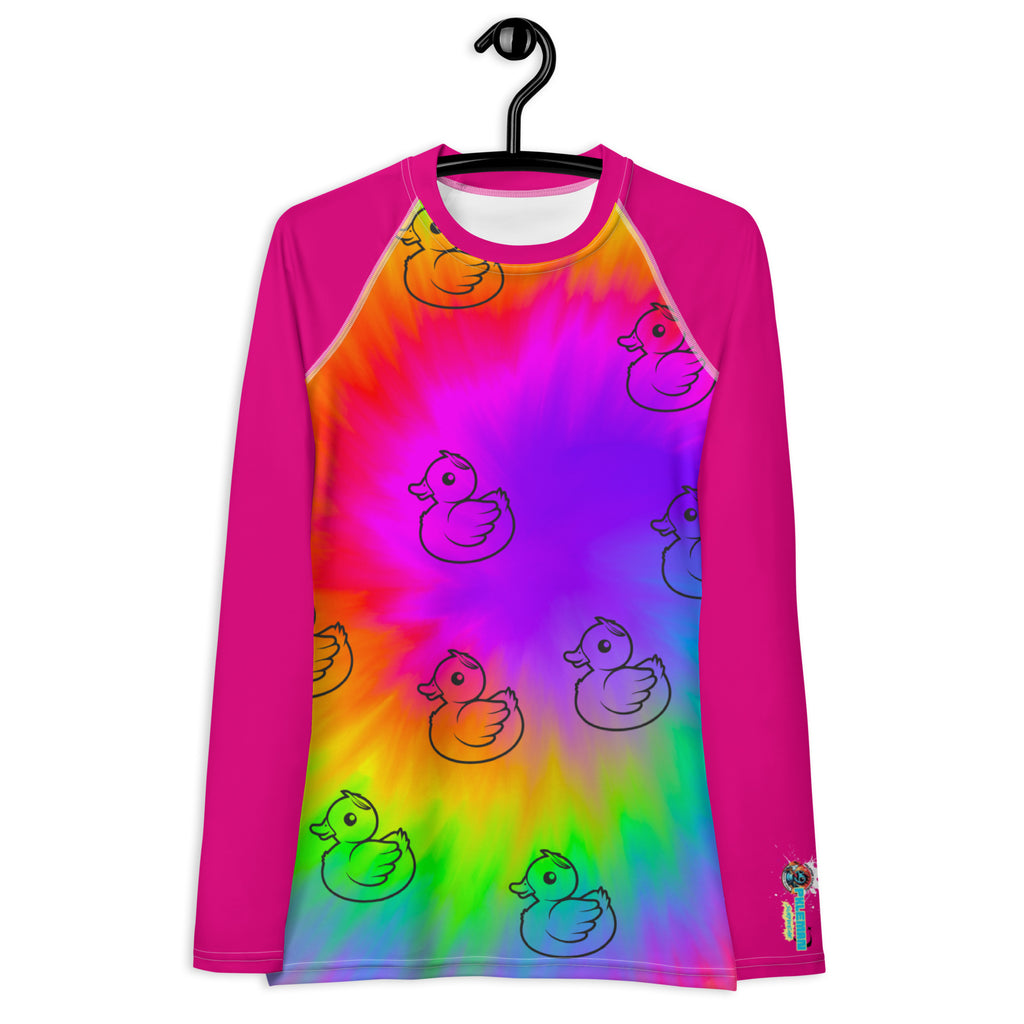 Women's Tie-Dye & Ducks Rash Guard