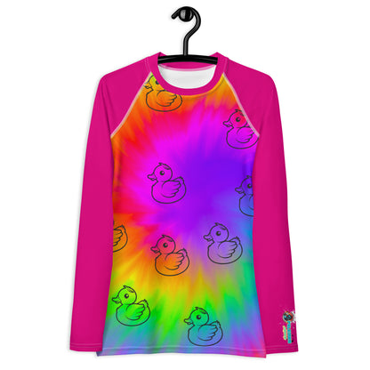 Women's Tie-Dye & Ducks Rash Guard