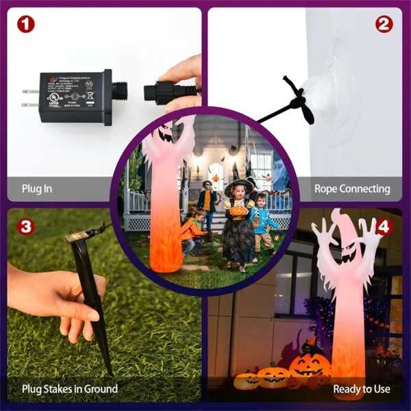Towering Terror – 12FT Halloween Inflatable with Lights