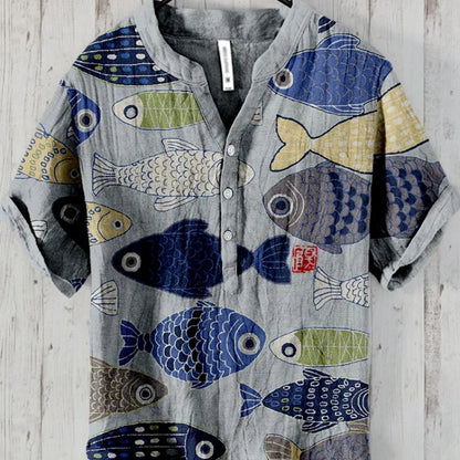 Trendy Artisan Fish Casual Summer Shirt