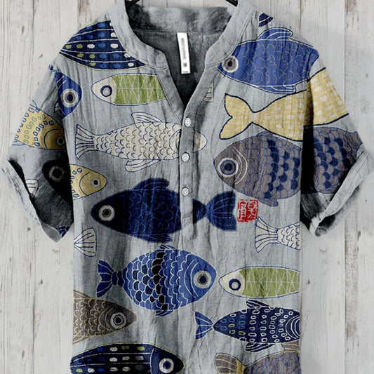 Trendy Artisan Fish Casual Summer Shirt
