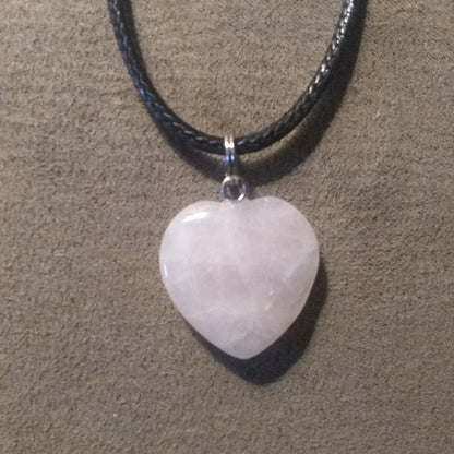 Valentines Heart Crystal Natural Stone Necklace