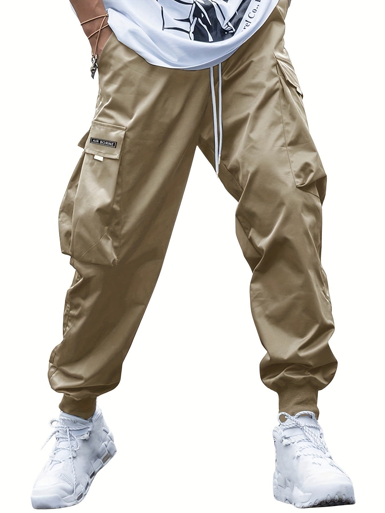 Close‑up of durable nylon poly fabric on UrbanFlex cargo pants  