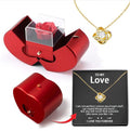 Red Apple Rose Necklace Gift Box – Forever Love Edition