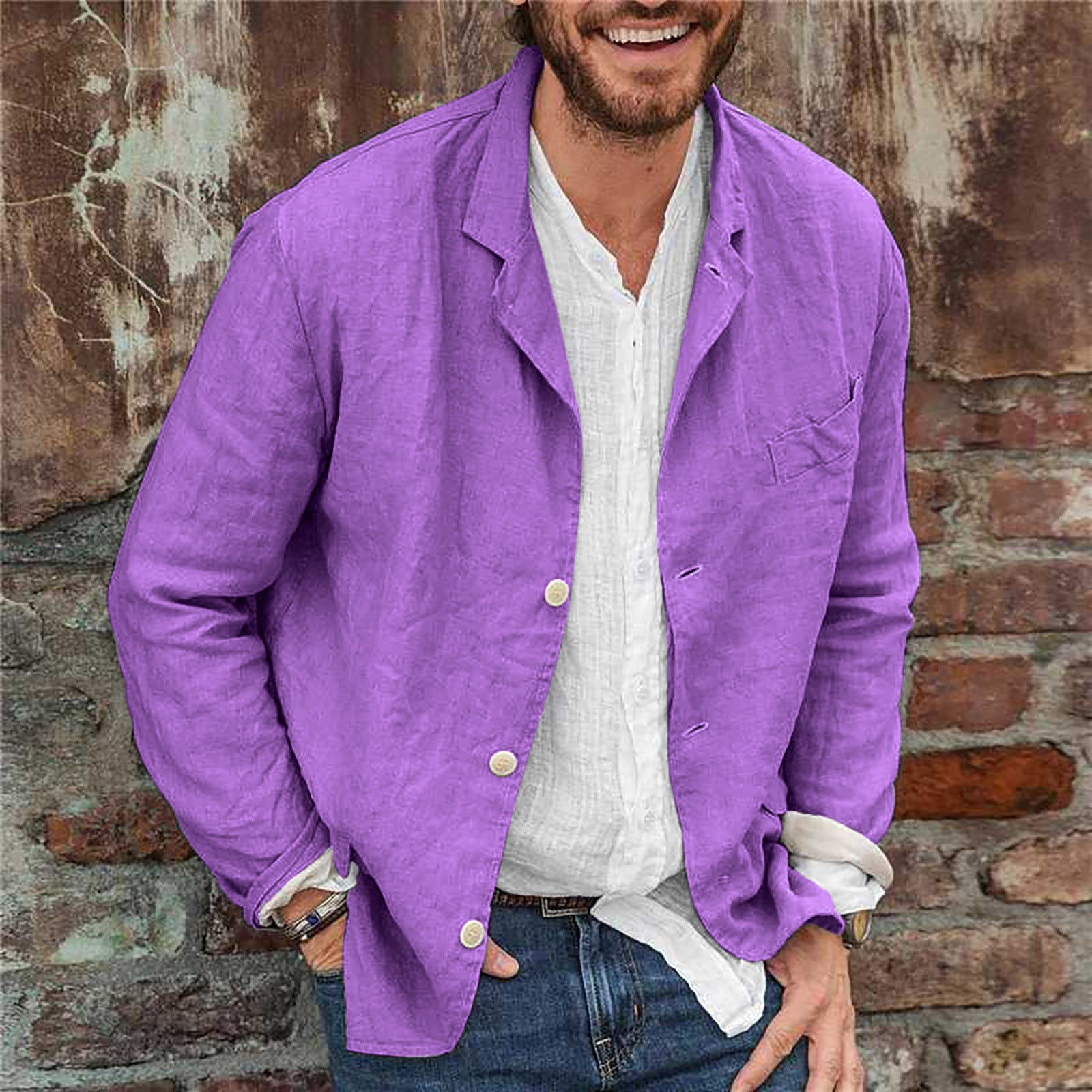 Cotton‑linen men’s blazer styled for everyday fashion