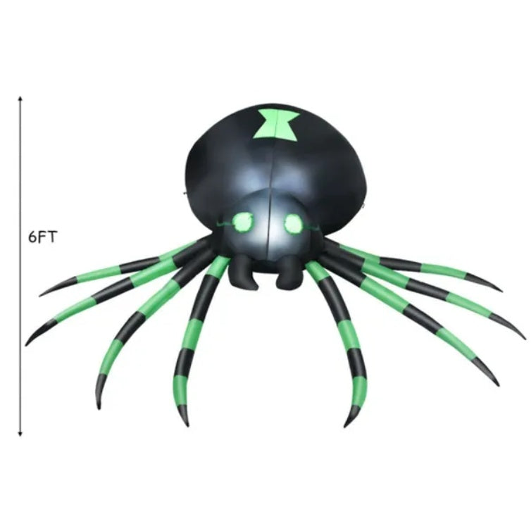 6FT Giant Inflatable Spider – Creepy-Crawly Halloween Yard Decor
