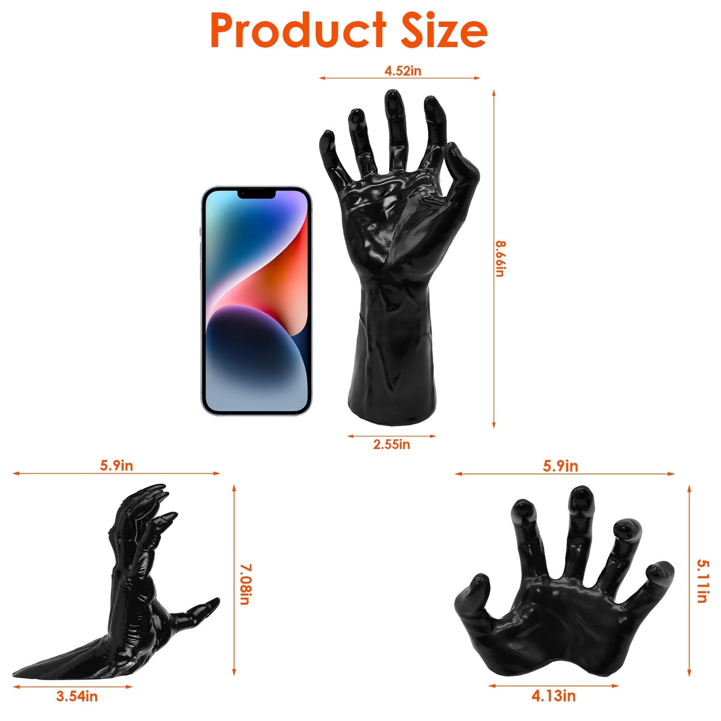 Gothic Candle Hands – Halloween Wall Decor (Set of 3)