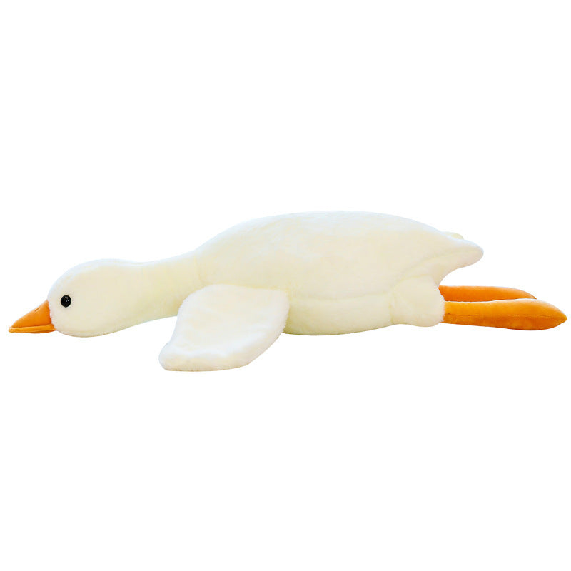 Adorable Oversized White Goose Plush Pillow