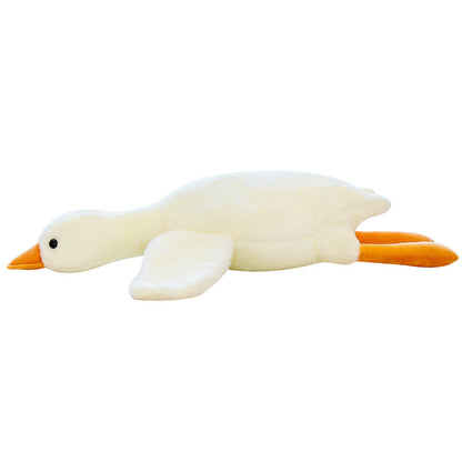 Adorable Oversized White Goose Plush Pillow