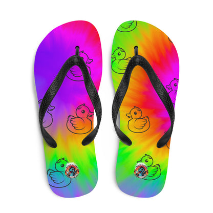 Tie Dye & Ducks Flip-Flops