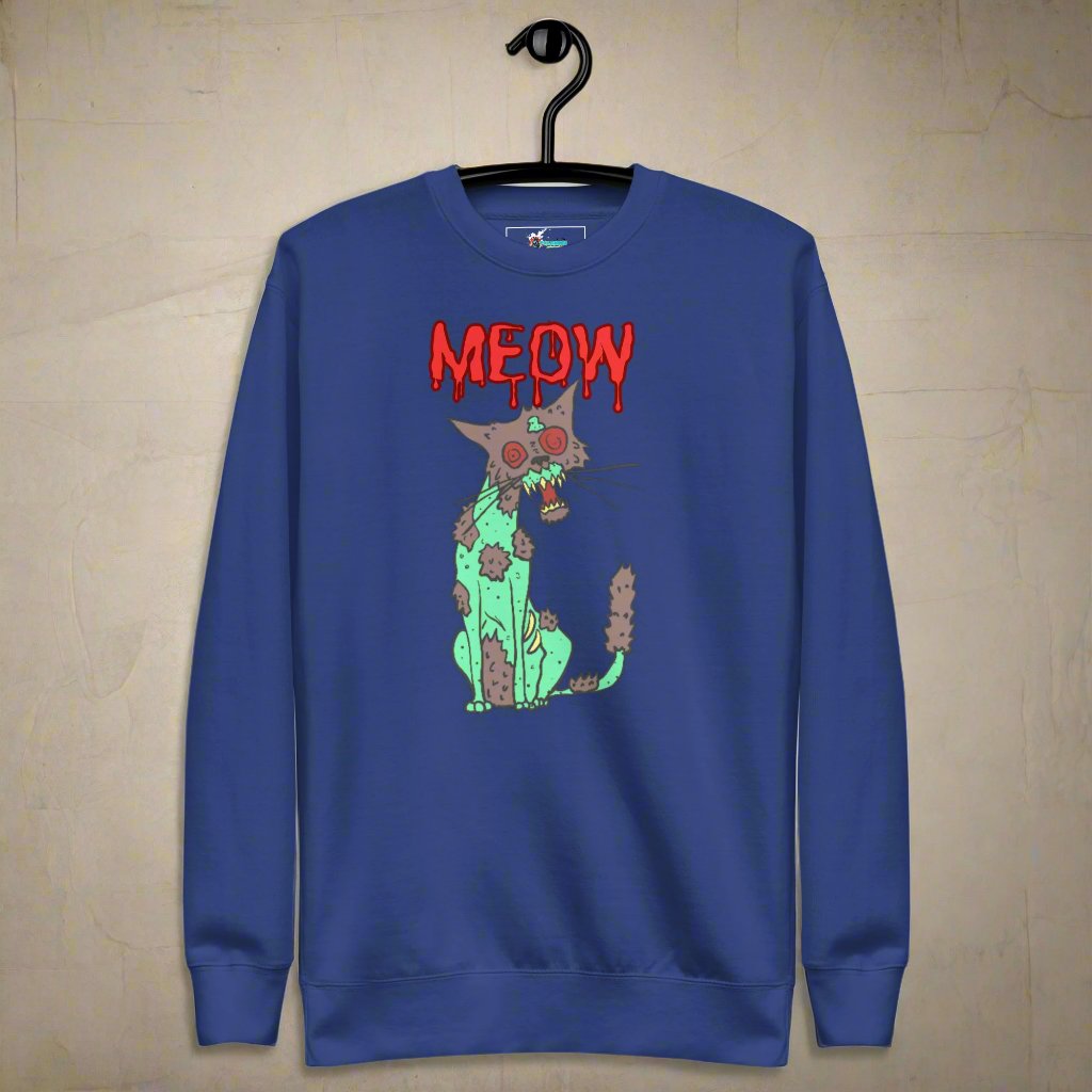 MEOW Zombie Cat Premium Sweatshirt