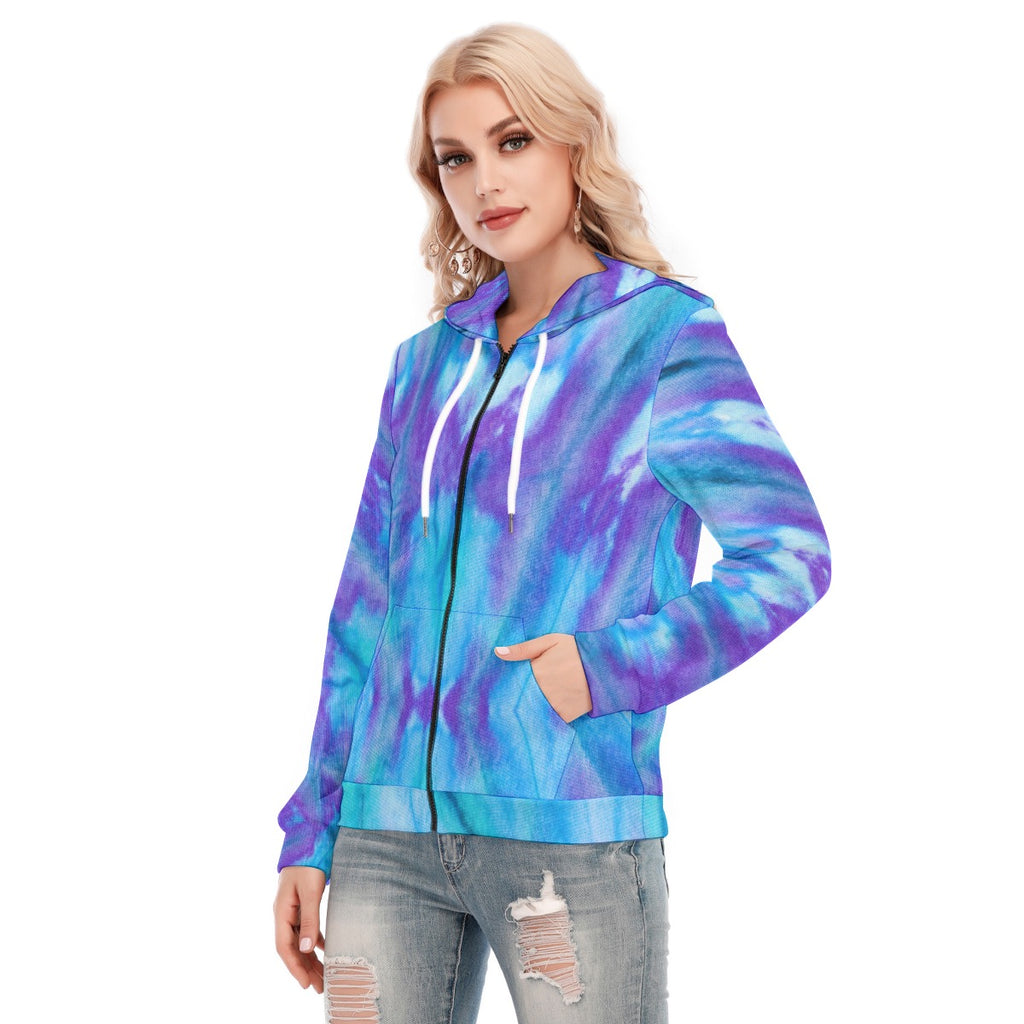 Tie-dye Hoodie with Zipper