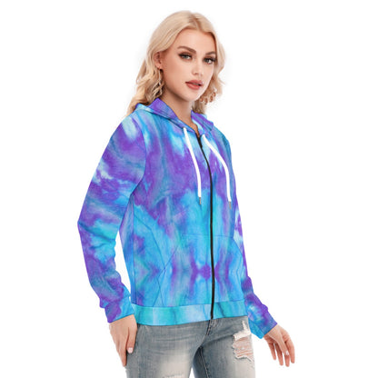 Tie-dye Hoodie with Zipper