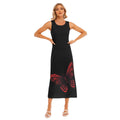 "Passion Butterfly" Tank Top Long Black Dress