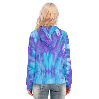 Tie-dye Hoodie with Zipper